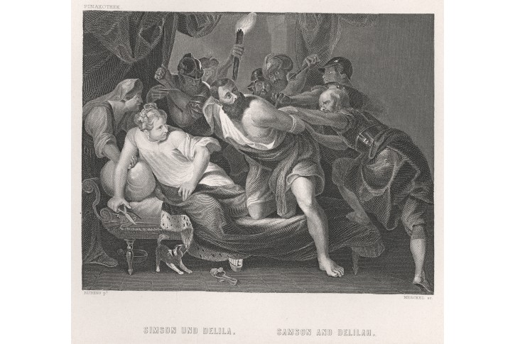 Samson a Dalilai, oceloryt, (1870)