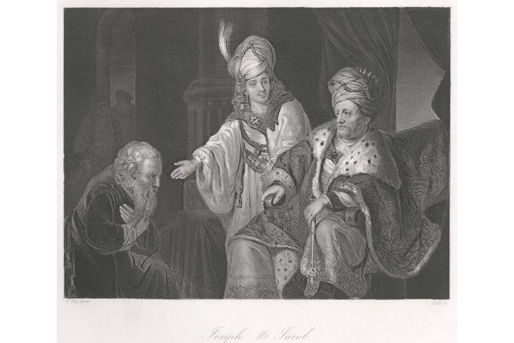 Josef  a Jákob, oceloryt, (1860)