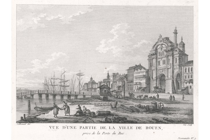 Rouen , mědiryt, (1780)