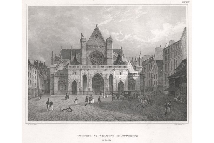 Paris Sulpice DˇAuxere, Meyer, oceloryt, 1850