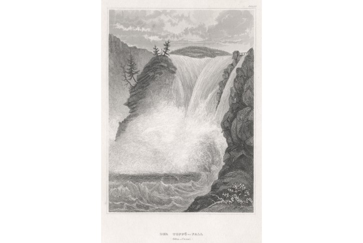 Toppö Fall, Meyer, oceloryt, 1850