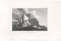 Bamborough Castle, Meyer, oceloryt, 1850