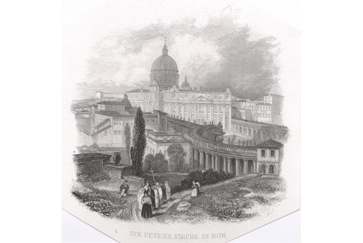 Roma S. Pietro, oceloryt (1840)