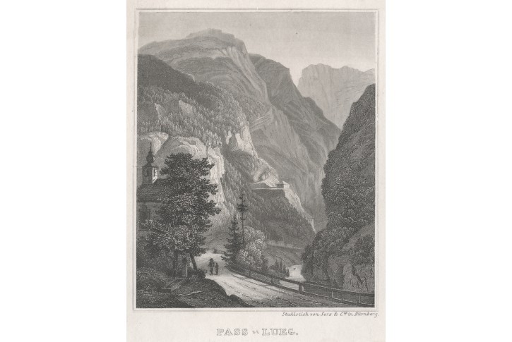 Pass Lueg, oceloryt, (1850)