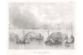 London New Bridge , Meyer, oceloryt, 1850