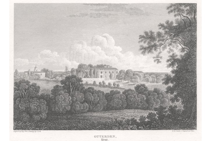 Otterden Kent, mědiryt , 1812