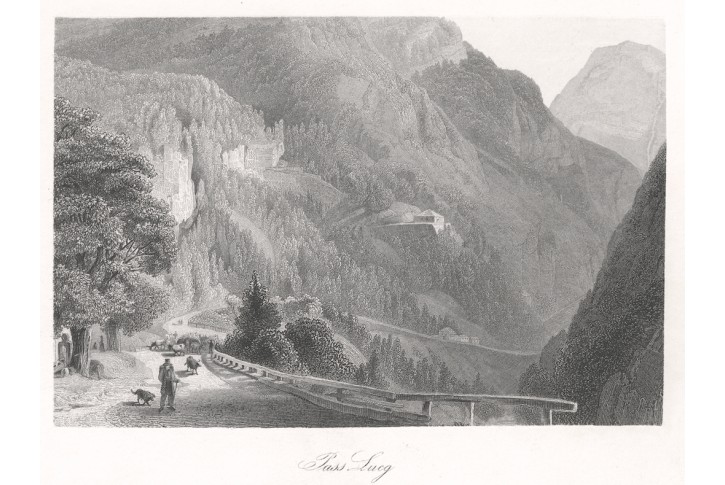 Pass Lueg, Baldi, oceloryt, (1850)