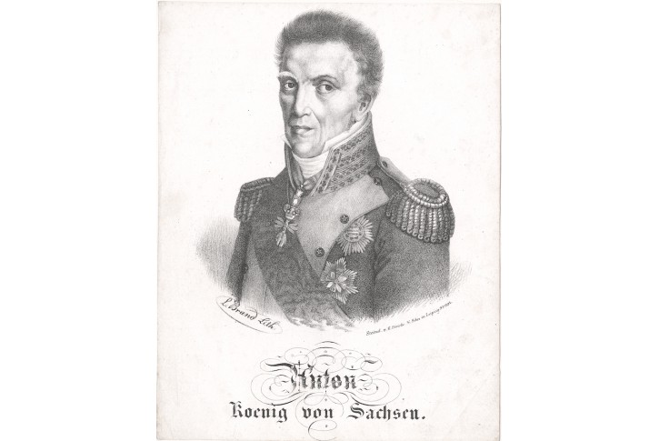 Anton König von Sachsen, litografie (1830)