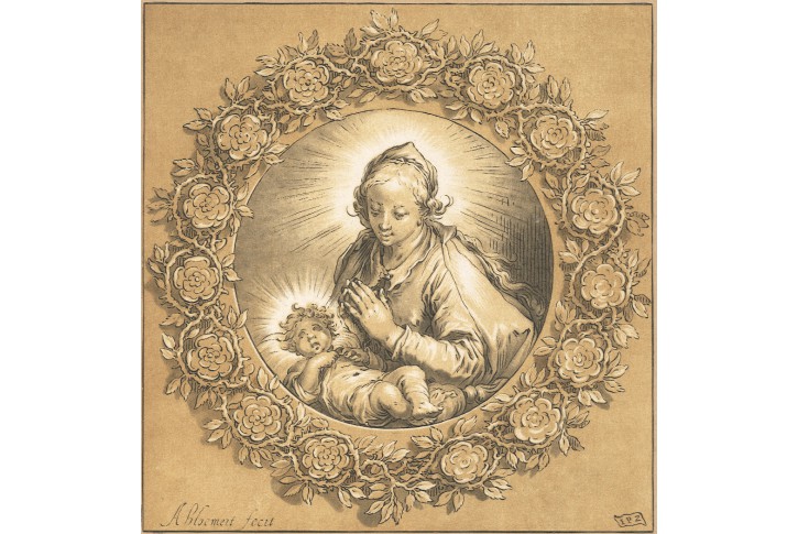 Panna Maria s Ježíšem., Bloemaert, lept, 1769