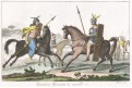 Germáni válečníci,  kolor. litografie (1840)