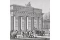 Berlin vjezd Napoleonských vojsk ,  mědiryt, 1834