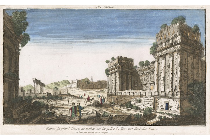 Baalbek, kolor. mědiryt, (1780)