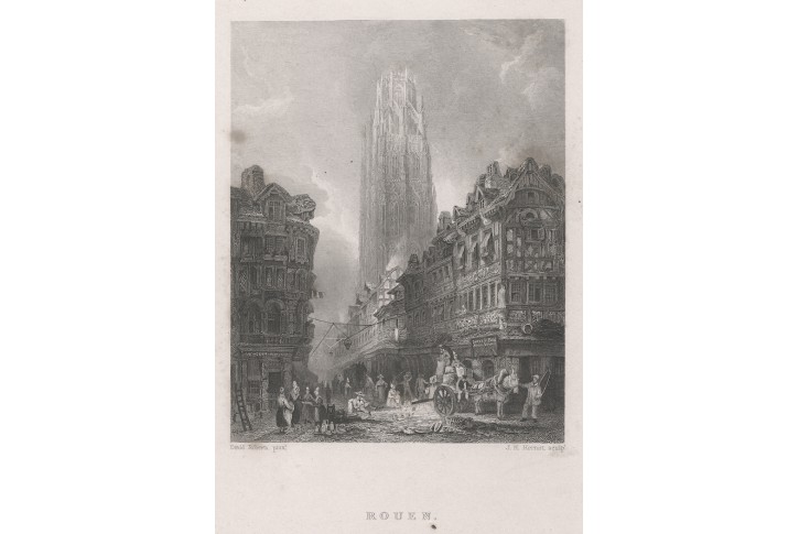 Rouen, Whitaker, oceloryt, (1840)