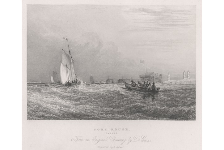 Calais Fort Rouge, oceloryt, (1840)