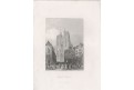Abeville katedrála, oceloryt, (1840)