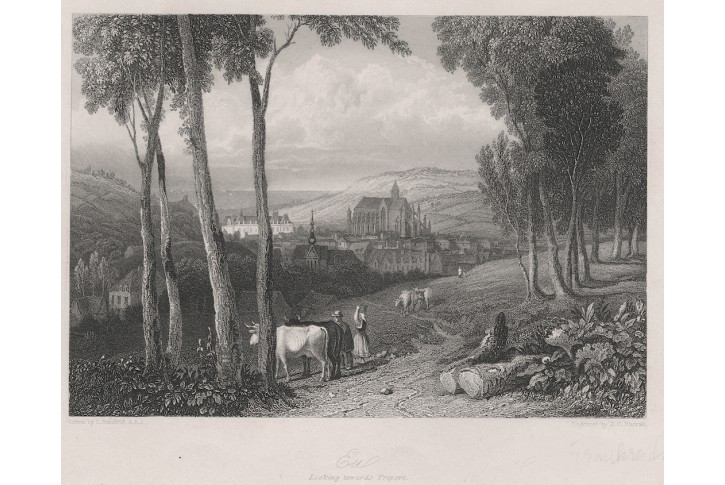 Eu Normandie , oceloryt, 1845