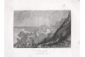 Giants Causeway Irsko, Meyer, oceloryt, 1850