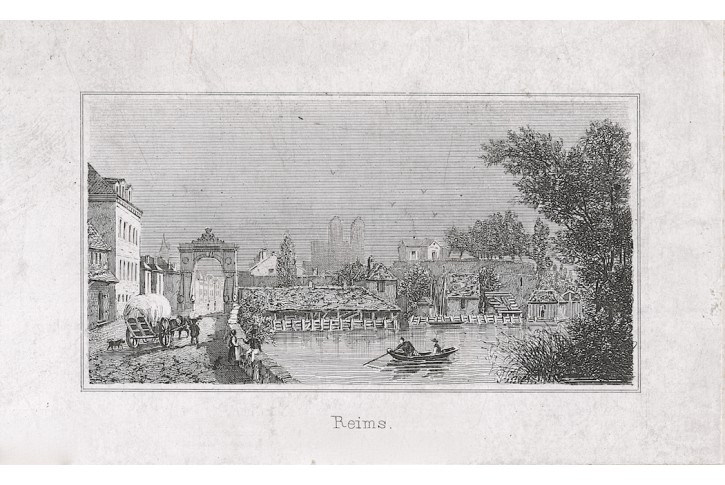 Reims, litografie, (1860)