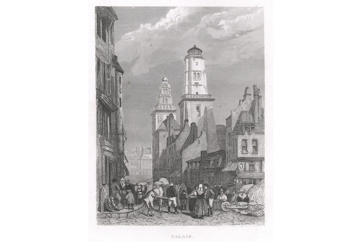 Calais, oceloryt, 1840