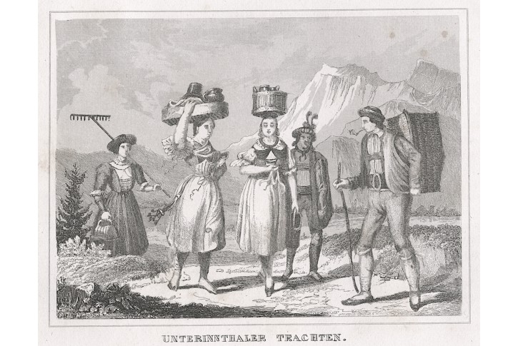 Unterinnthal kroj, oceloryt (1840)