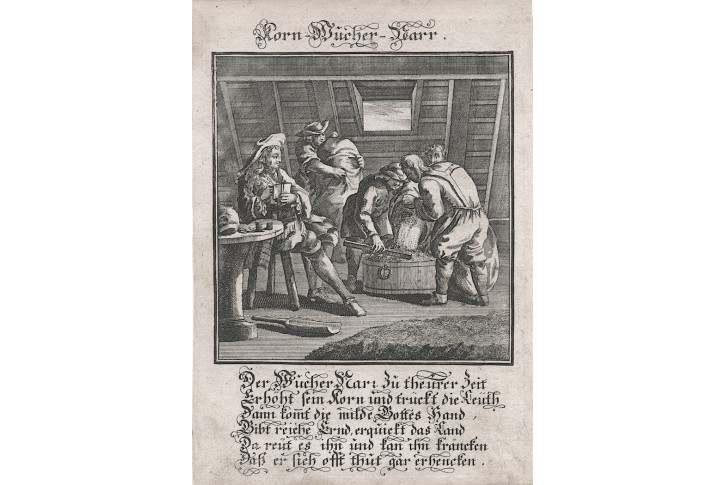 Zrní sýpka, mědiryt, 1711
