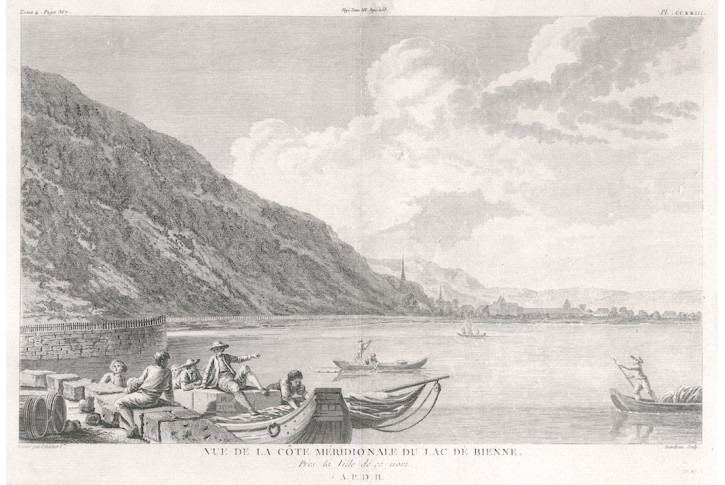 Lac de Bienne, mědiryt, (1800)