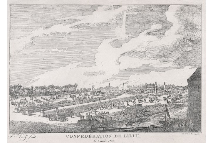Lille , litografie, (1860)